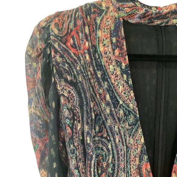 Rococo Sand Nott Midi Dress In Black Size Small - Picture 6 of 16